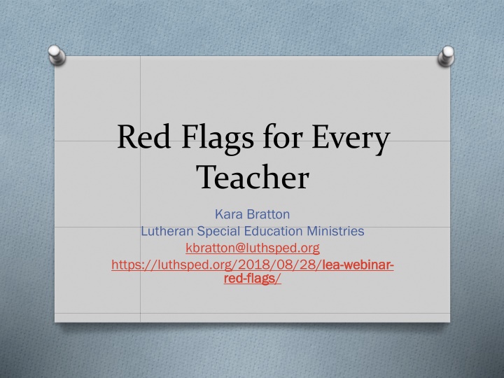 red flags for every teacher