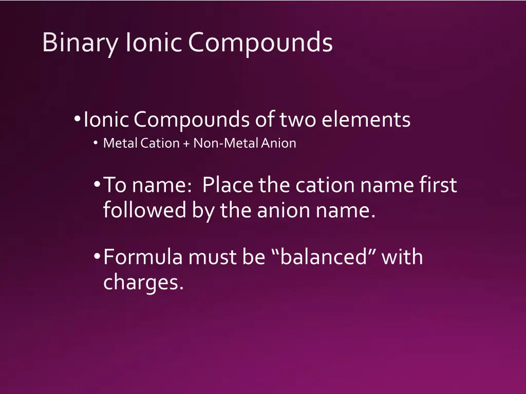 binary ionic compounds