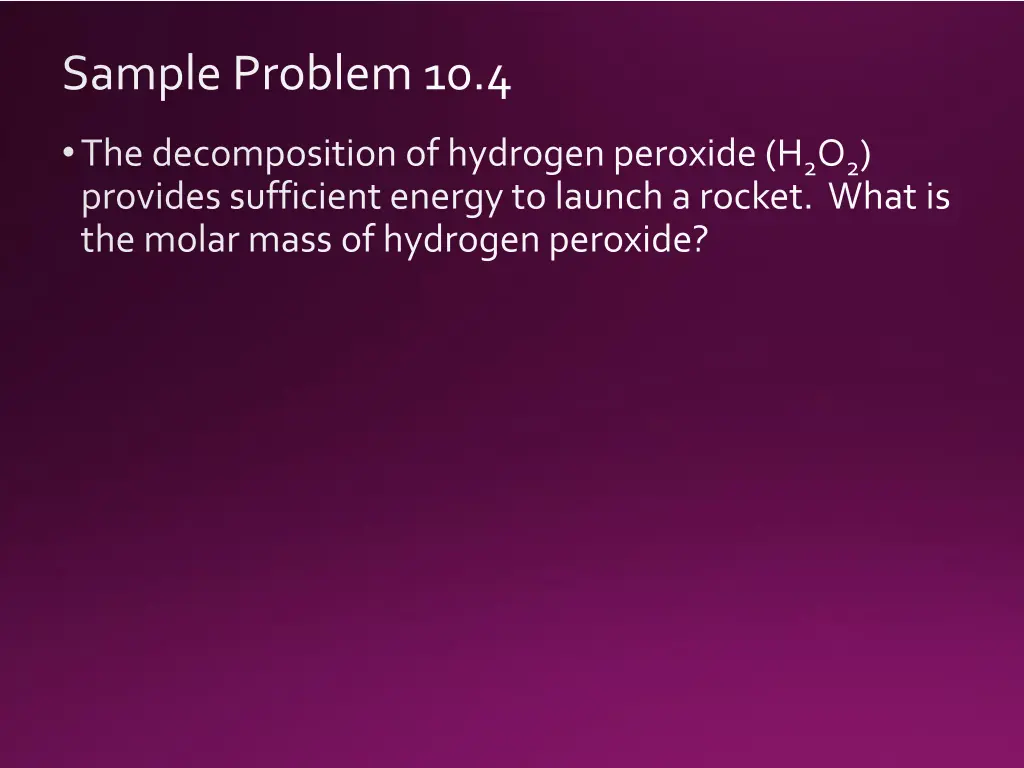 sample problem 10 4