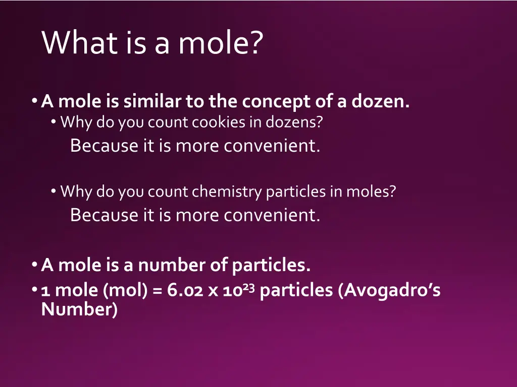 what is a mole