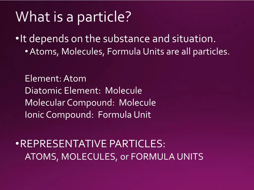 what is a particle