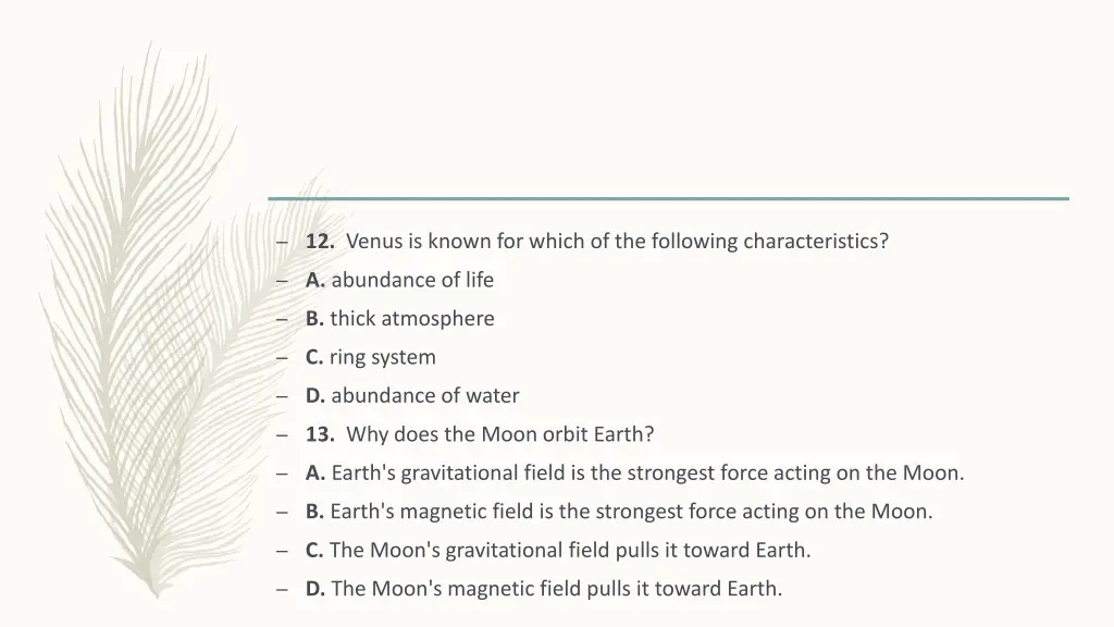 12 venus is known for which of the following