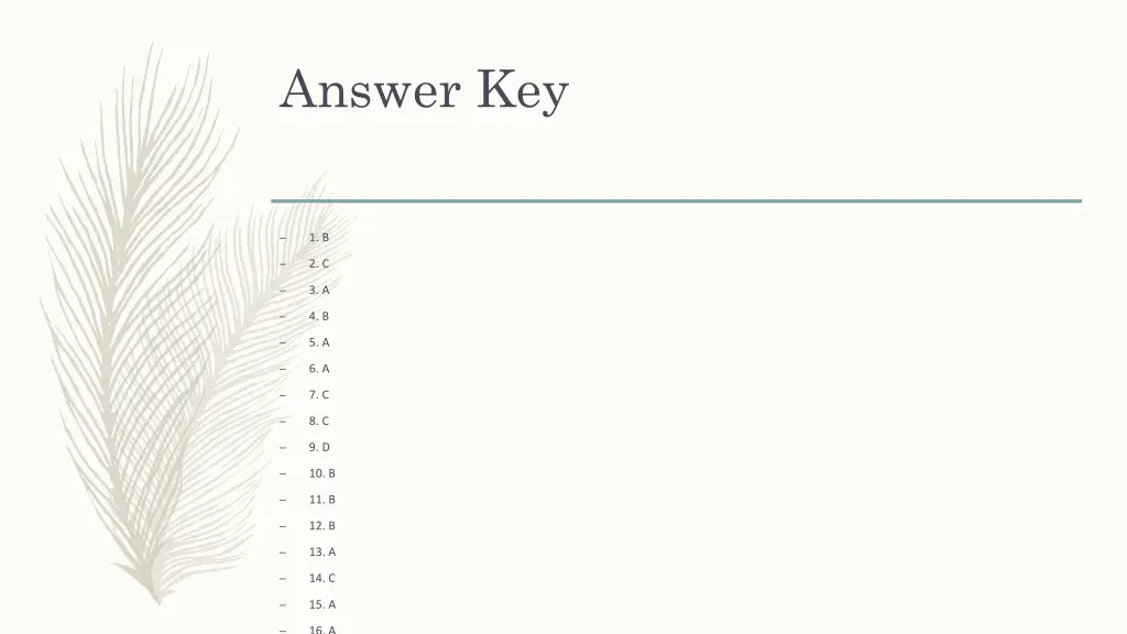 answer key