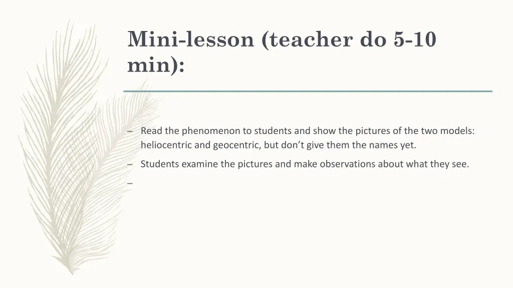 mini lesson teacher do 5 10 min