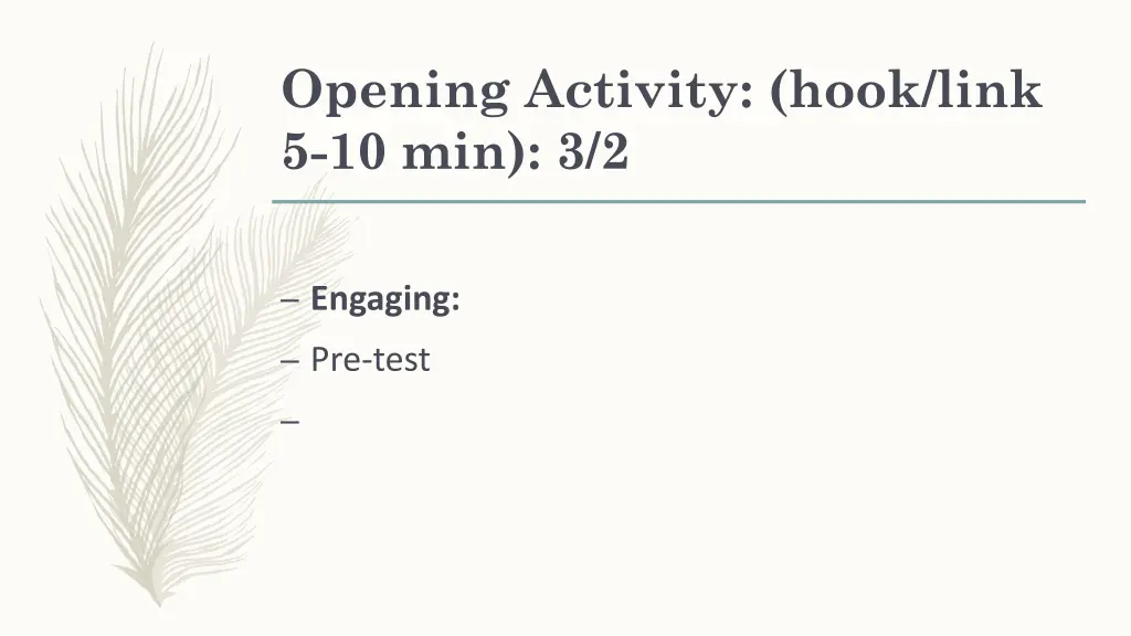 opening activity hook link 5 10 min 3 2