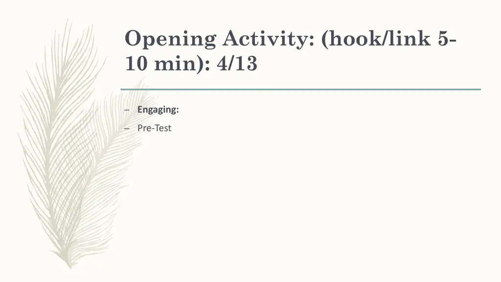 opening activity hook link 5 10 min 4 13