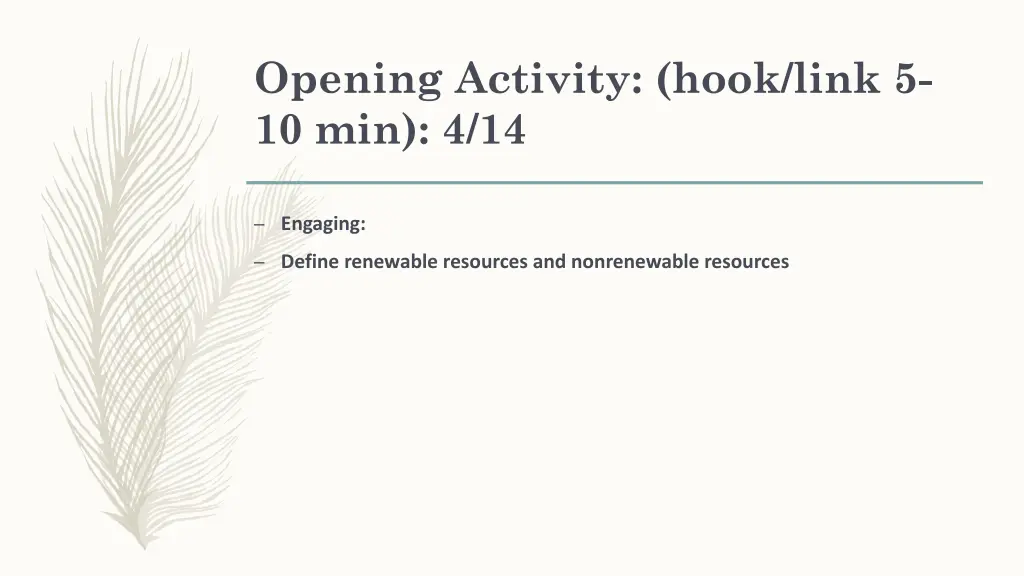 opening activity hook link 5 10 min 4 14