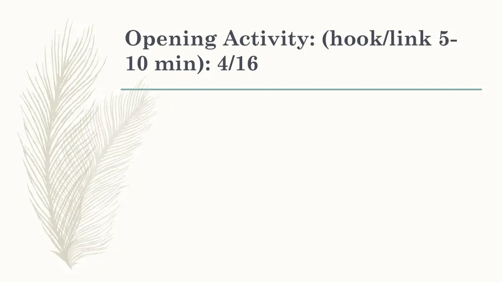 opening activity hook link 5 10 min 4 16