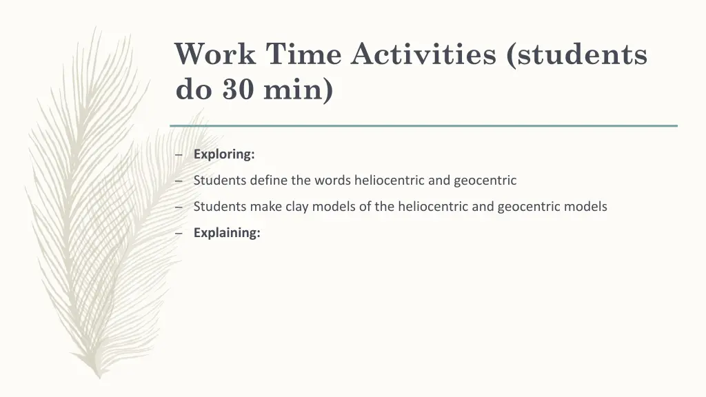 work time activities students do 30 min 5