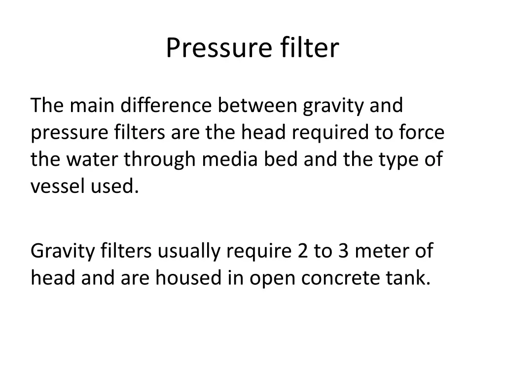 pressure filter