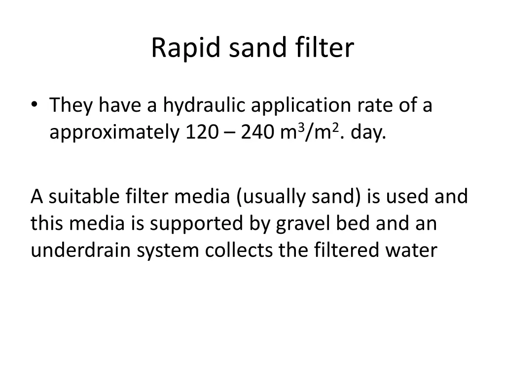 rapid sand filter