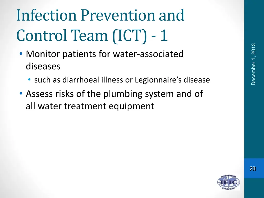 infection prevention and control team