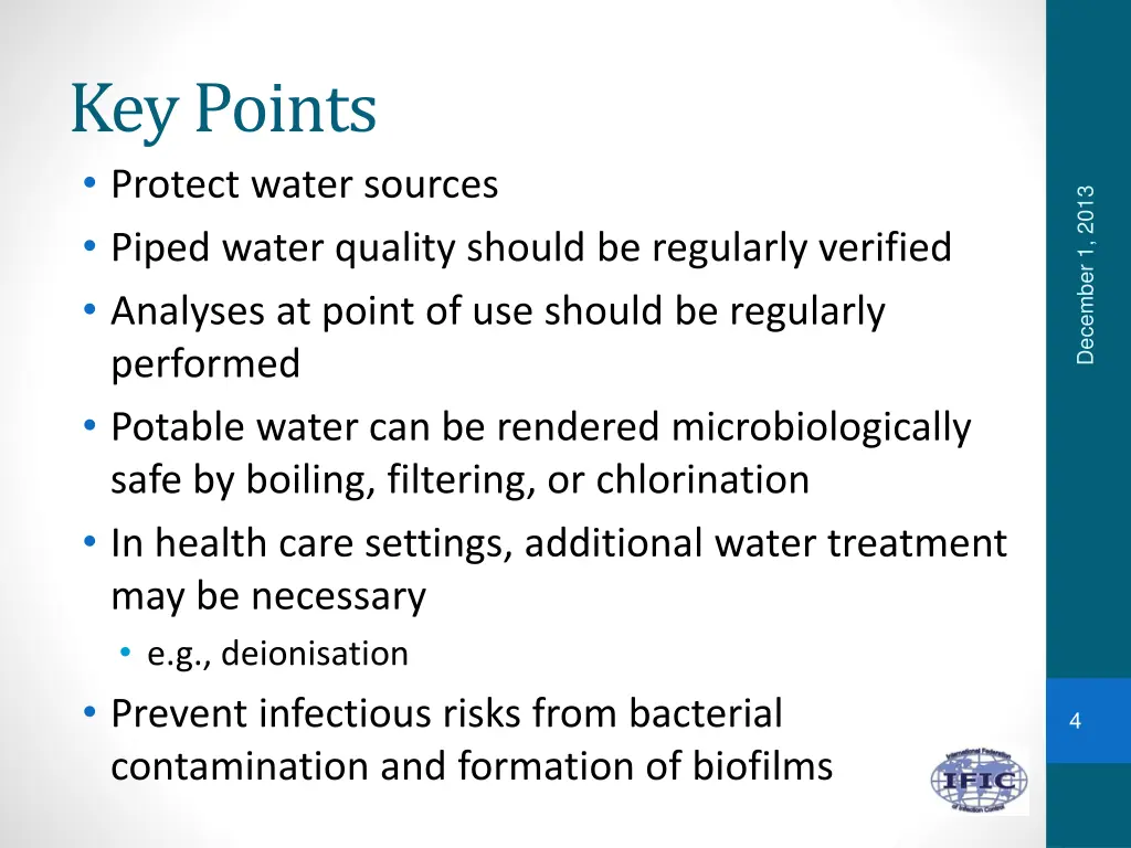 key points protect water sources piped water