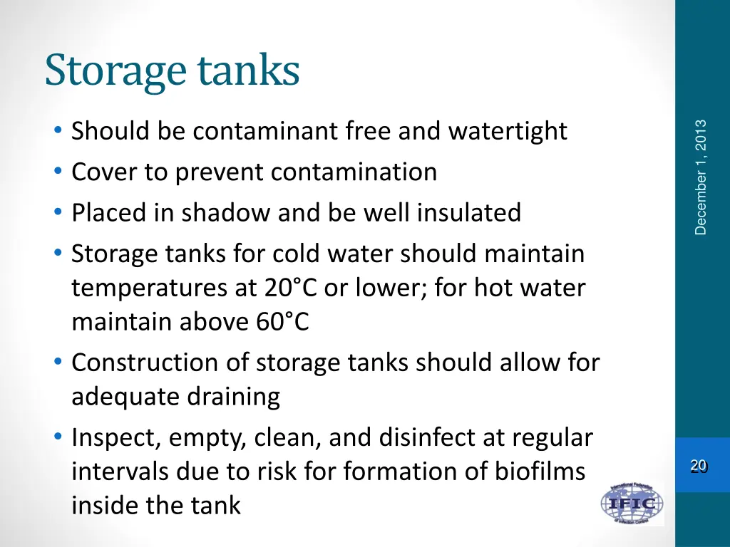 storage tanks