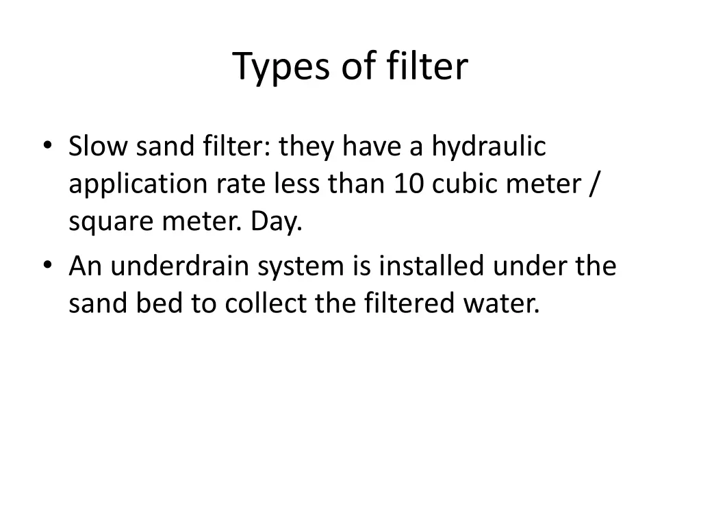 types of filter