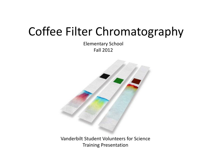 coffee filter chromatography elementary school