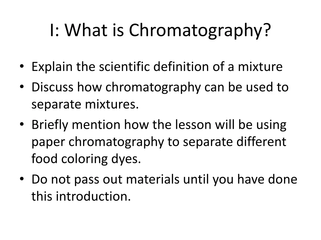 i what is chromatography