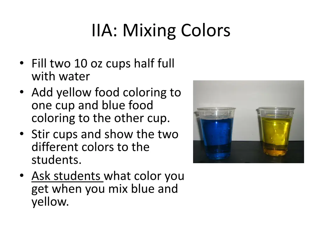 iia mixing colors