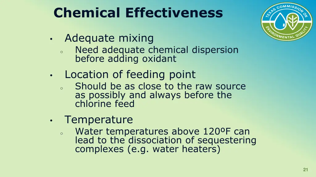 chemical effectiveness