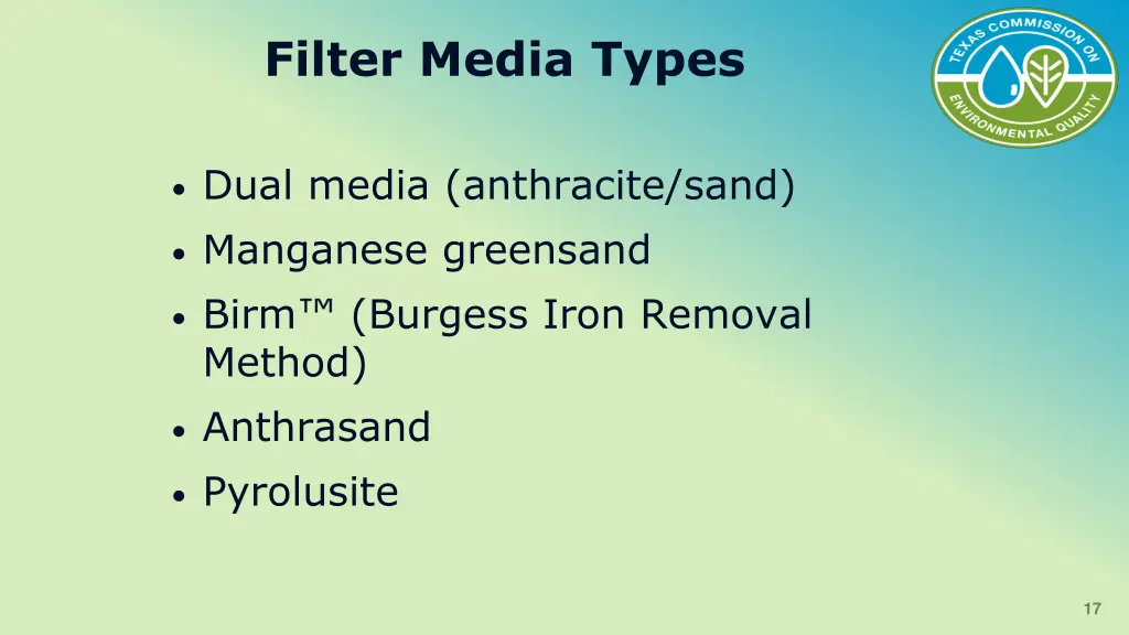 filter media types