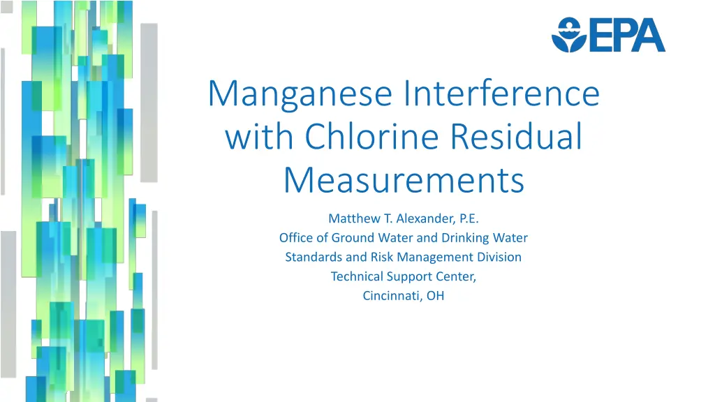 manganese interference with chlorine residual