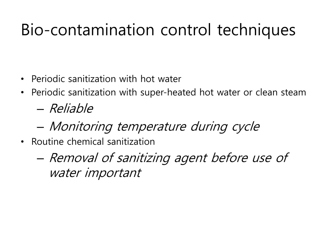 bio contamination control techniques