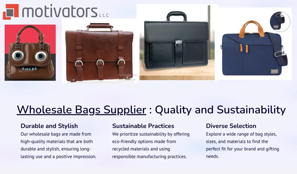 wholesale bags supplier quality and sustainability