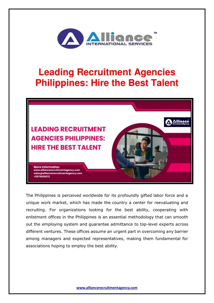 leading recruitment agencies philippines hire