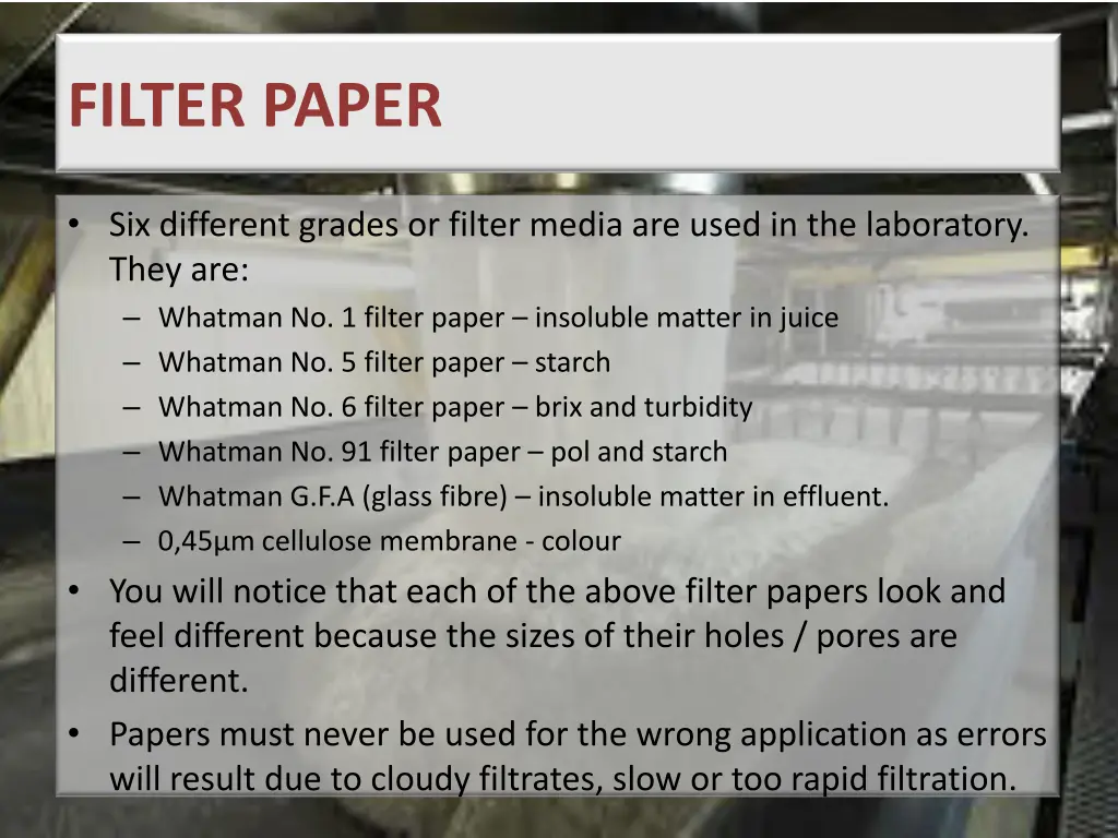 filter paper