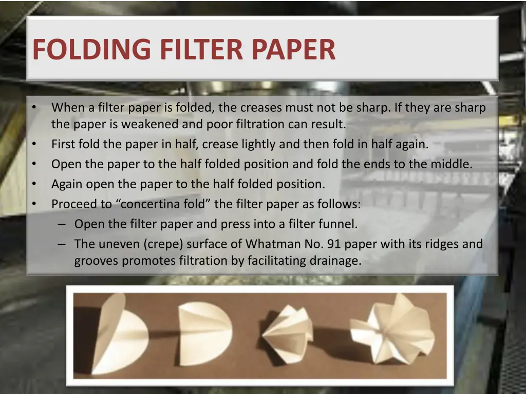 folding filter paper