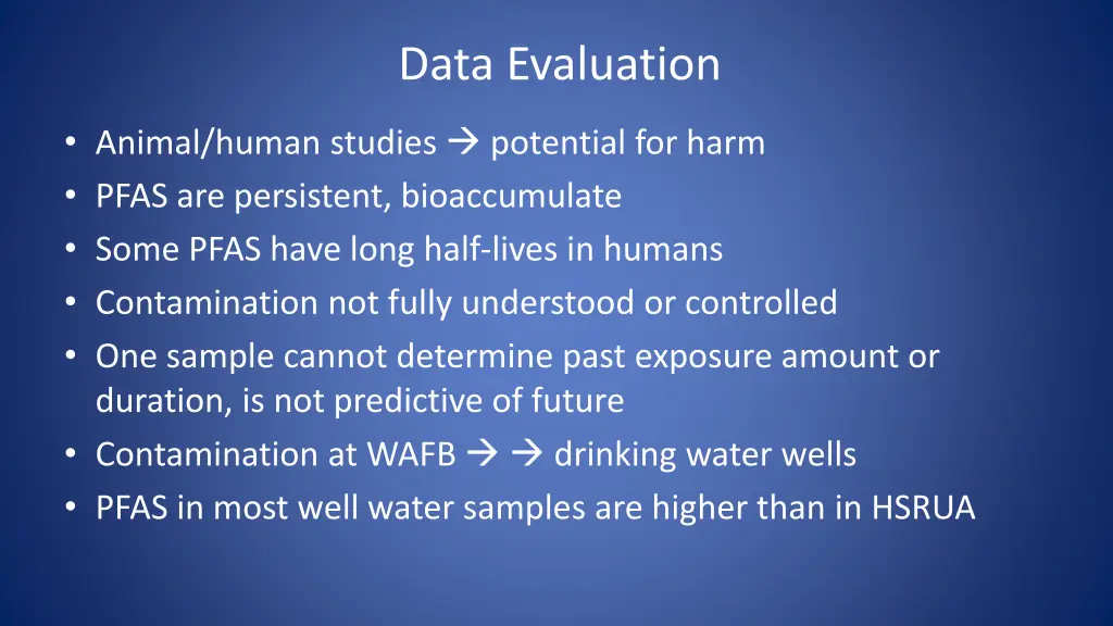 data evaluation