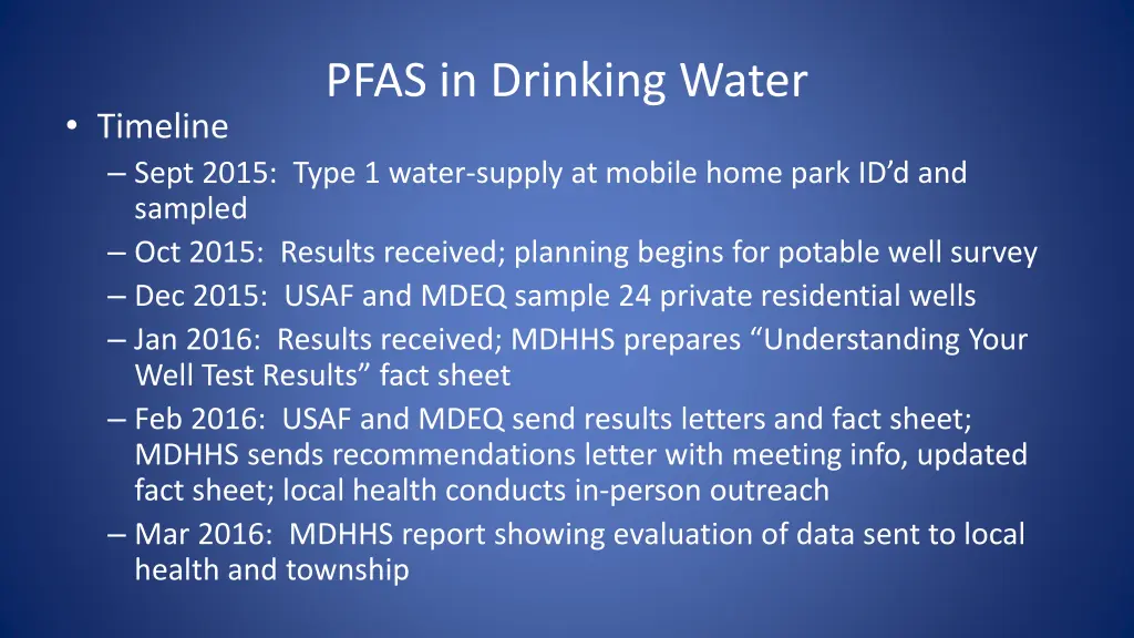 pfas in drinking water