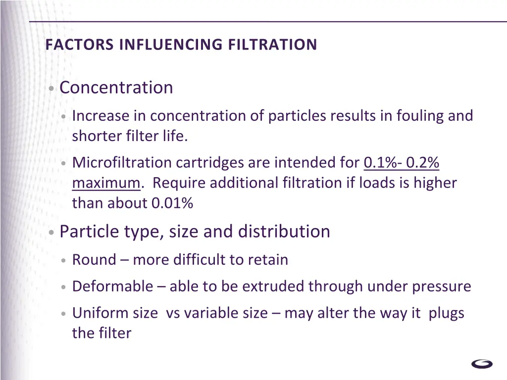 factors influencing filtration