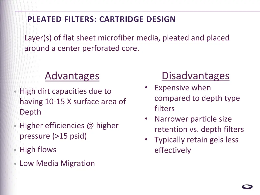 pleated filters cartridge design 1