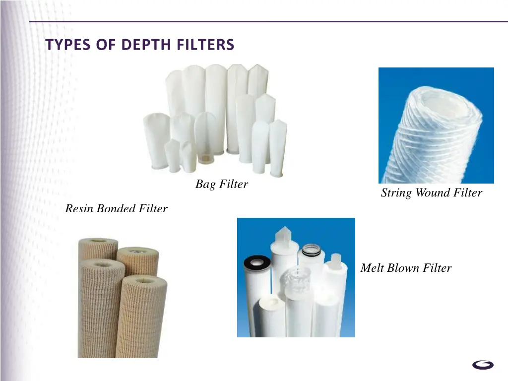 types of depth filters