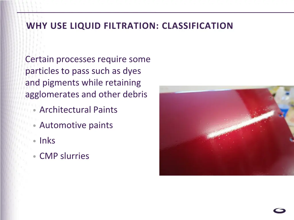 why use liquid filtration classification