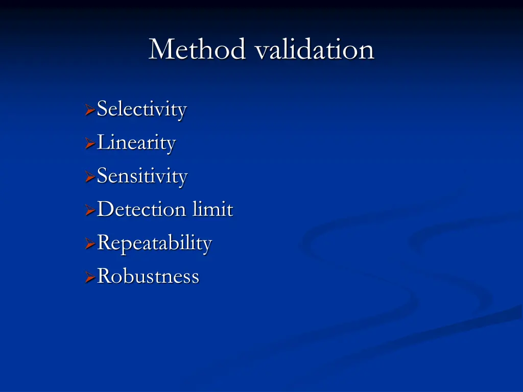 method validation