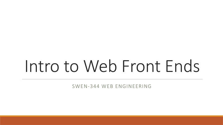 intro to web front ends