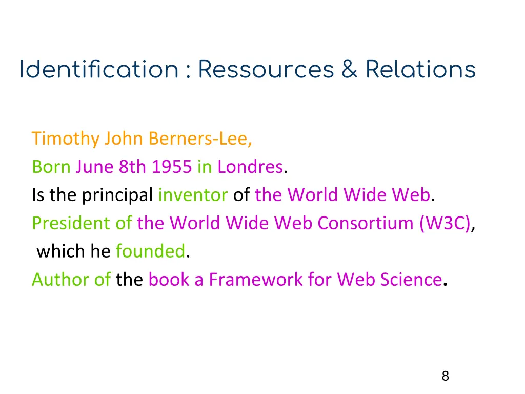 identification ressources relations