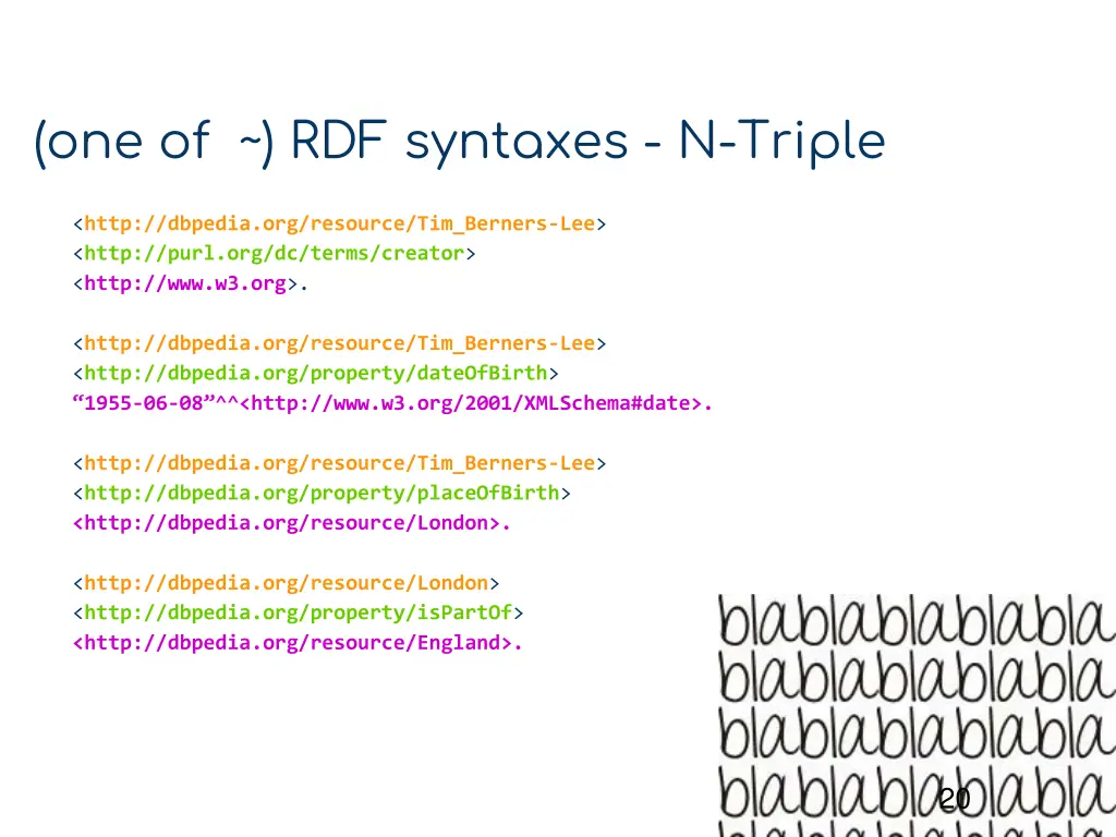 one of rdf syntaxes n triple