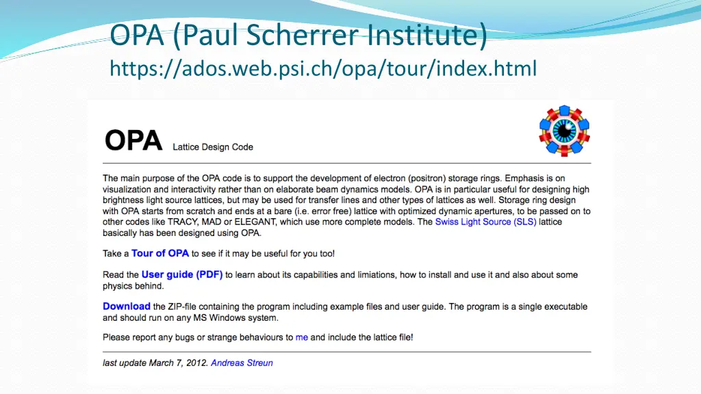 opa paul scherrer institute https ados