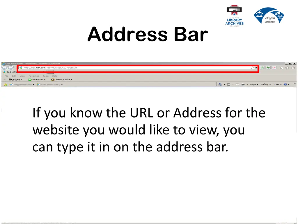 address bar