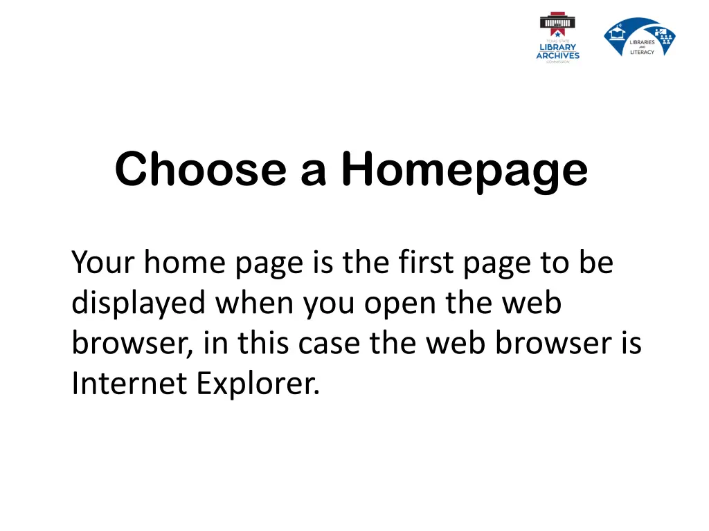 choose a homepage