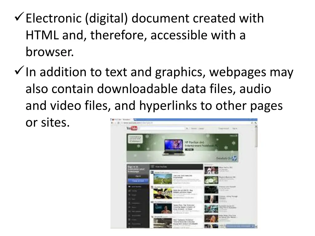 electronic digital document created with html