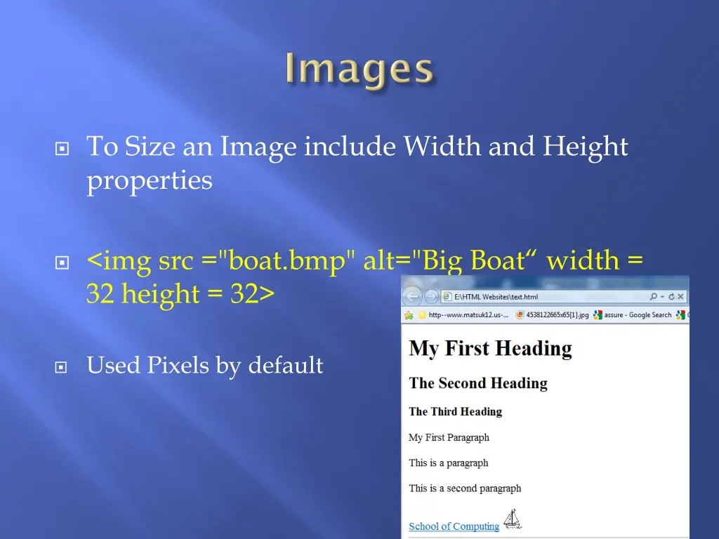 to size an image include width and height