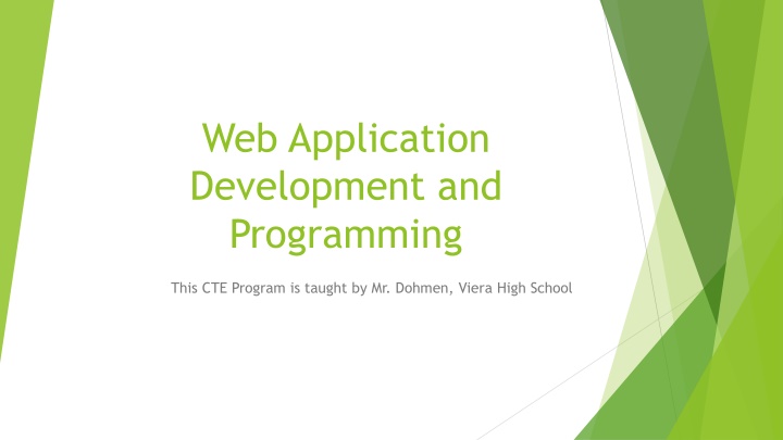 web application development and programming