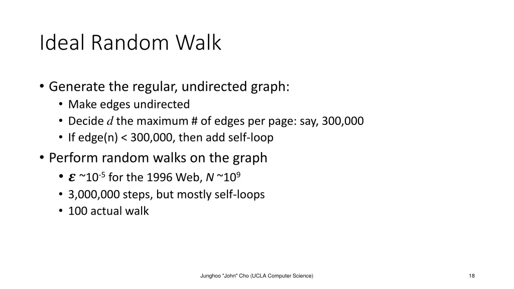 ideal random walk