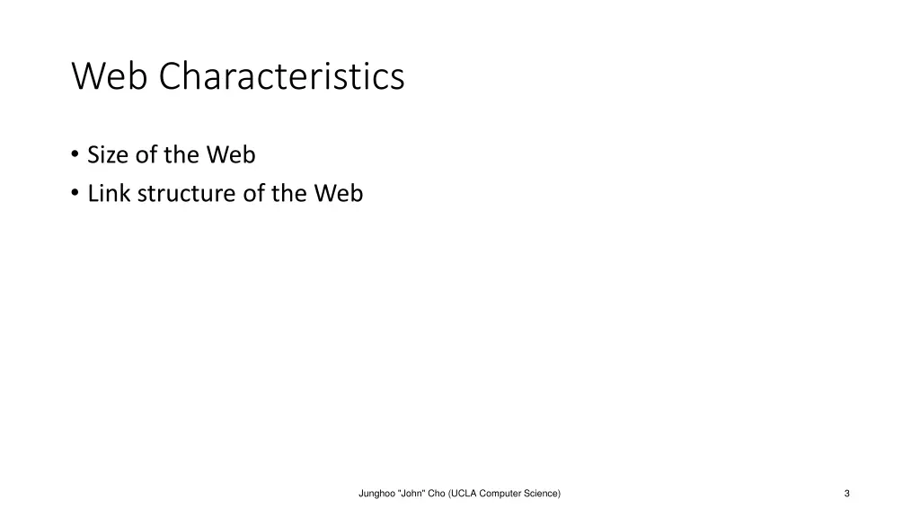 web characteristics 1