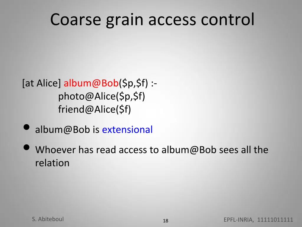 coarse grain access control