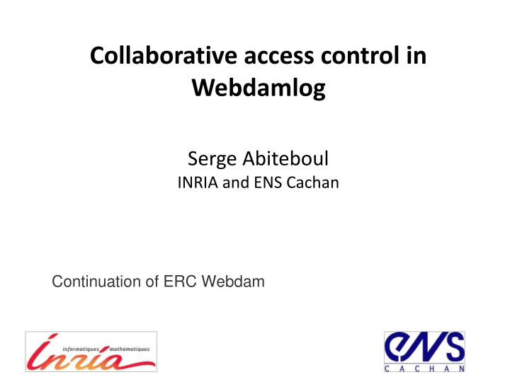 collaborative access control in webdamlog